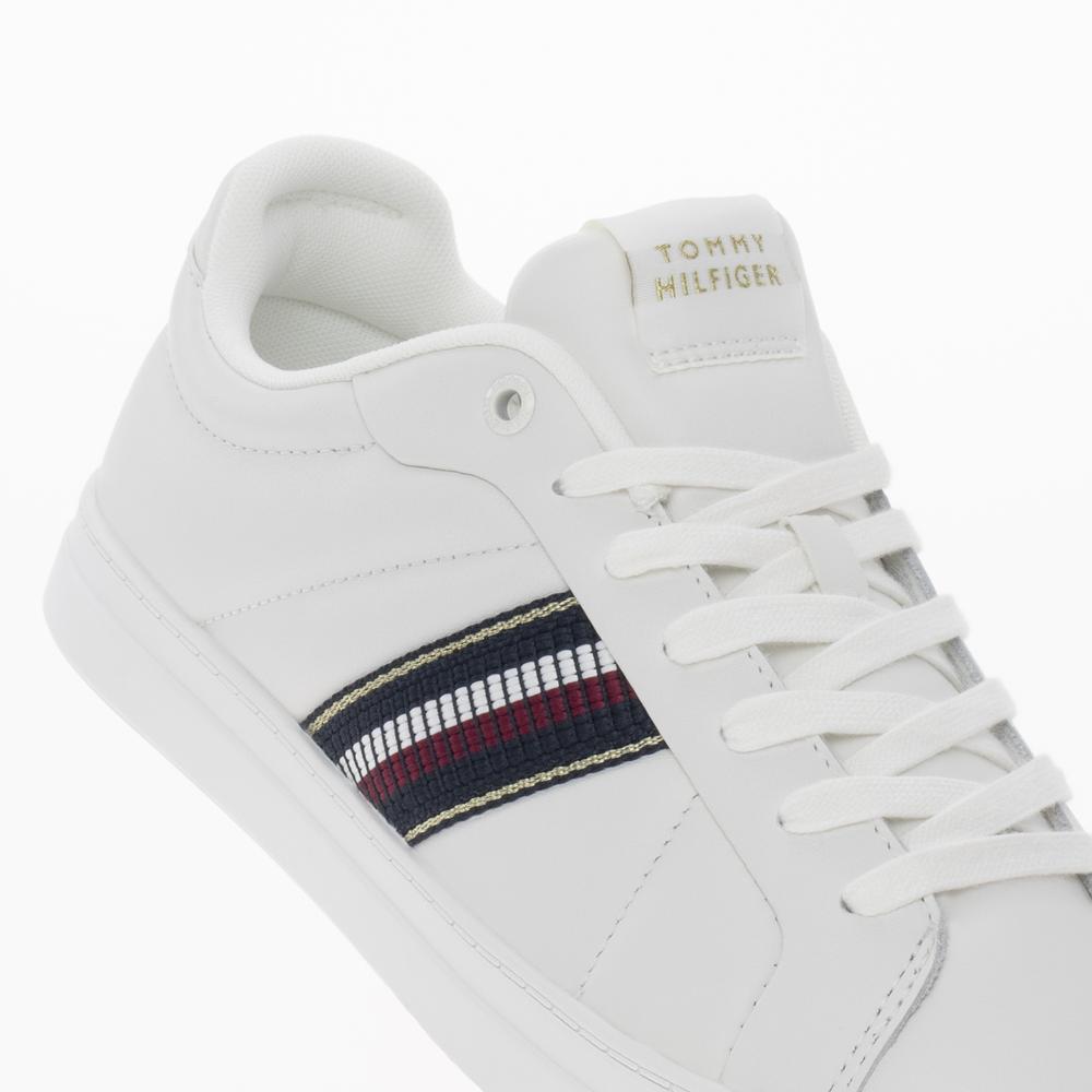 Cipő Tommy Hilfiger Icon Court Sneakers Stripes FW0FW08110-YBL - fehér