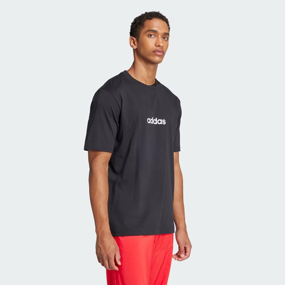 Póló férfi adidas Sportswear Essentials Linear Single JE8993 - fekete