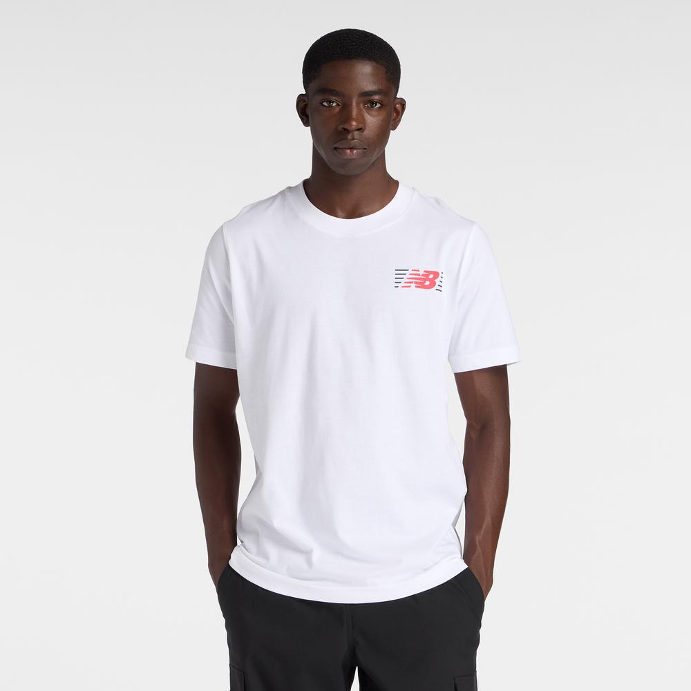 Férfi futópóló New Balance MT6179UMWT - fehér