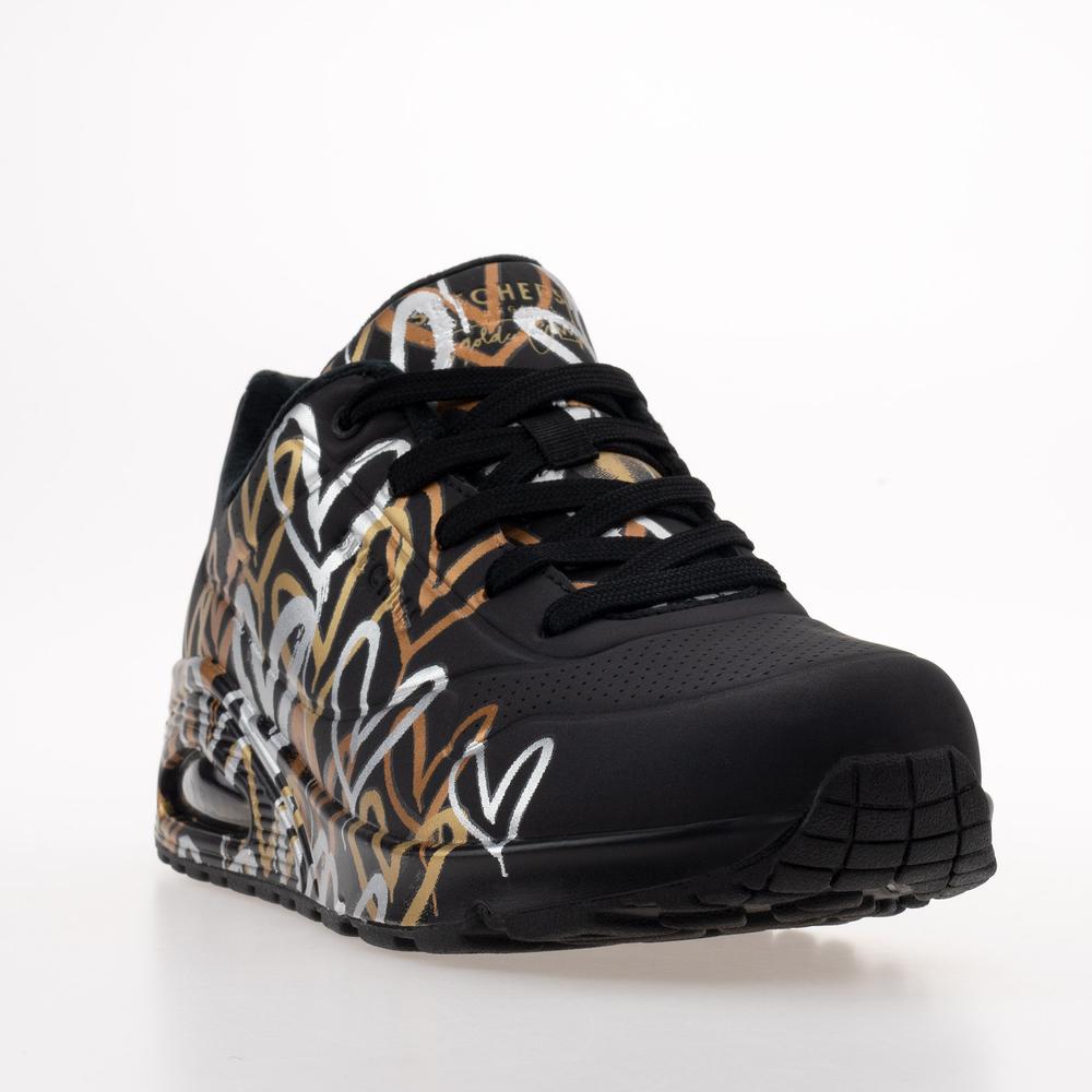 Cipő Skechers Uno Metallic Love 155523BKGD - fekete