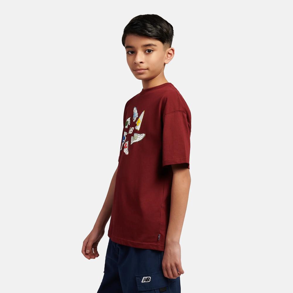 Póló gyerek New Balance LAKB0340MHB - gesztenyebarna