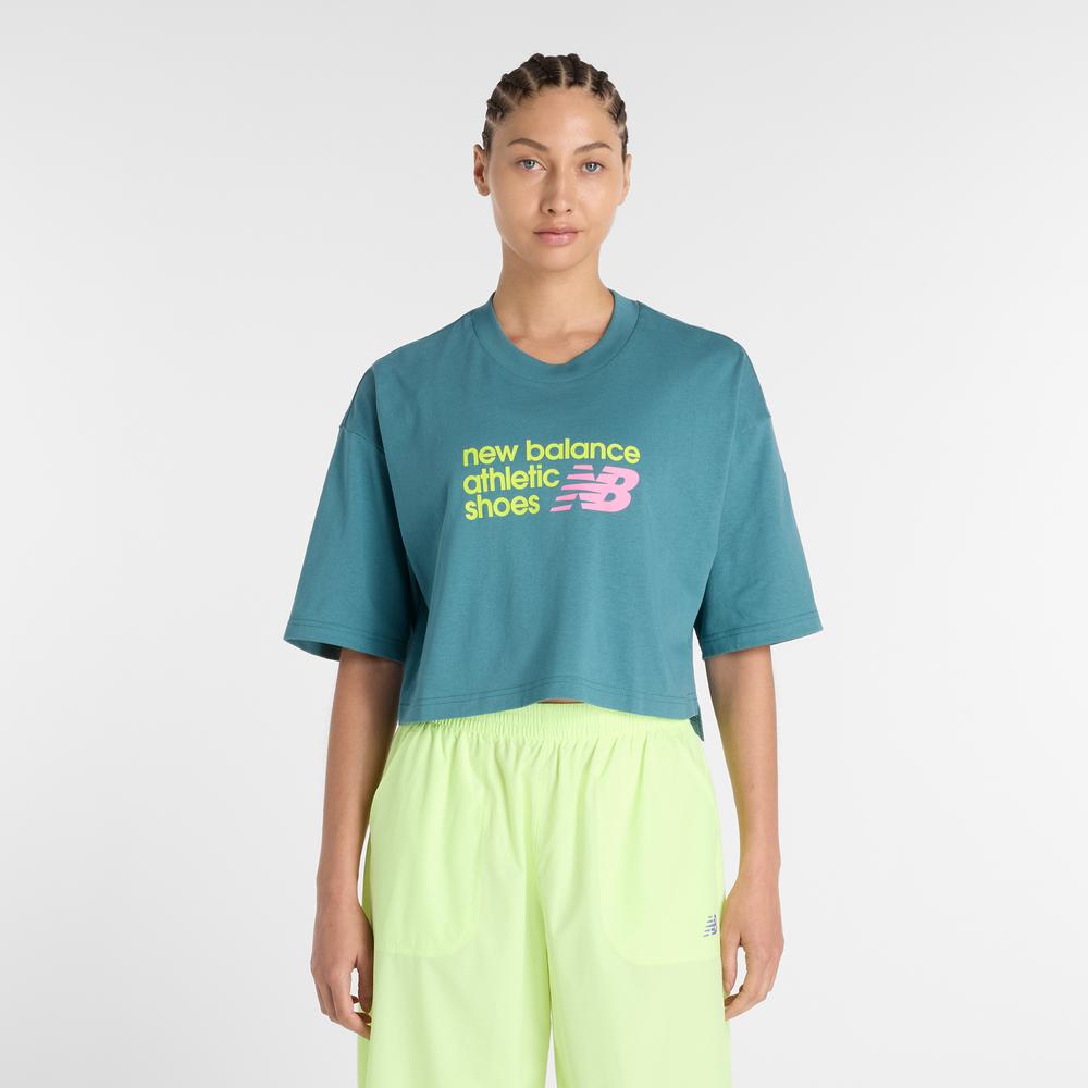 Női póló New Balance WT51908AAZ - kék