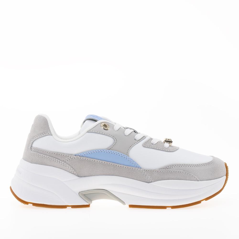 Cipő Tommy Hilfiger Chunky Feminine Runner Hardware FW0FW07703-PQT - fehér