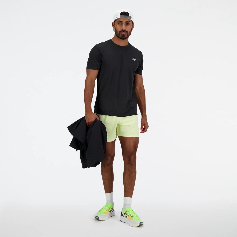 Férfi futónadrág New Balance MS41286LLT - sárga