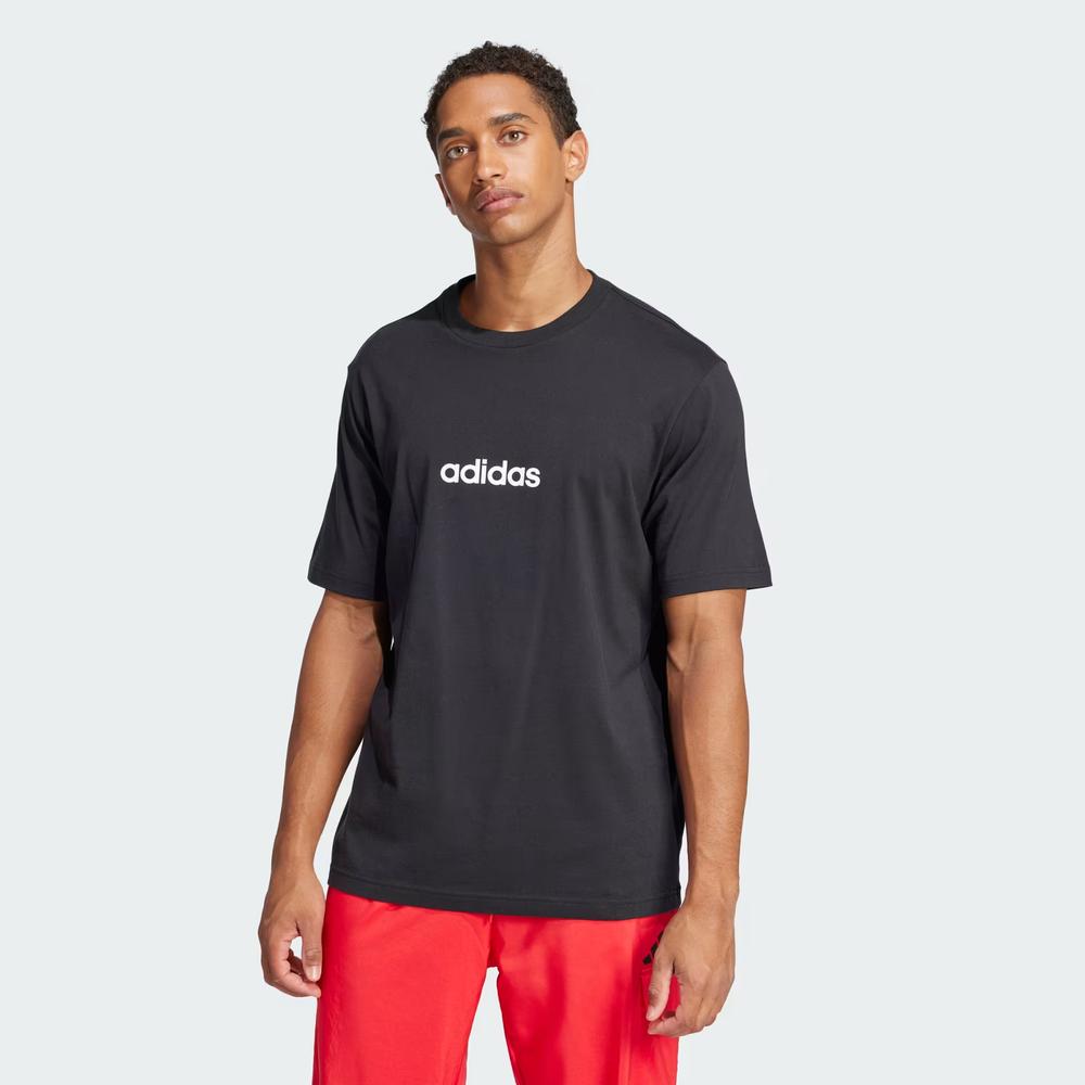 Póló férfi adidas Sportswear Essentials Linear Single JE8993 - fekete