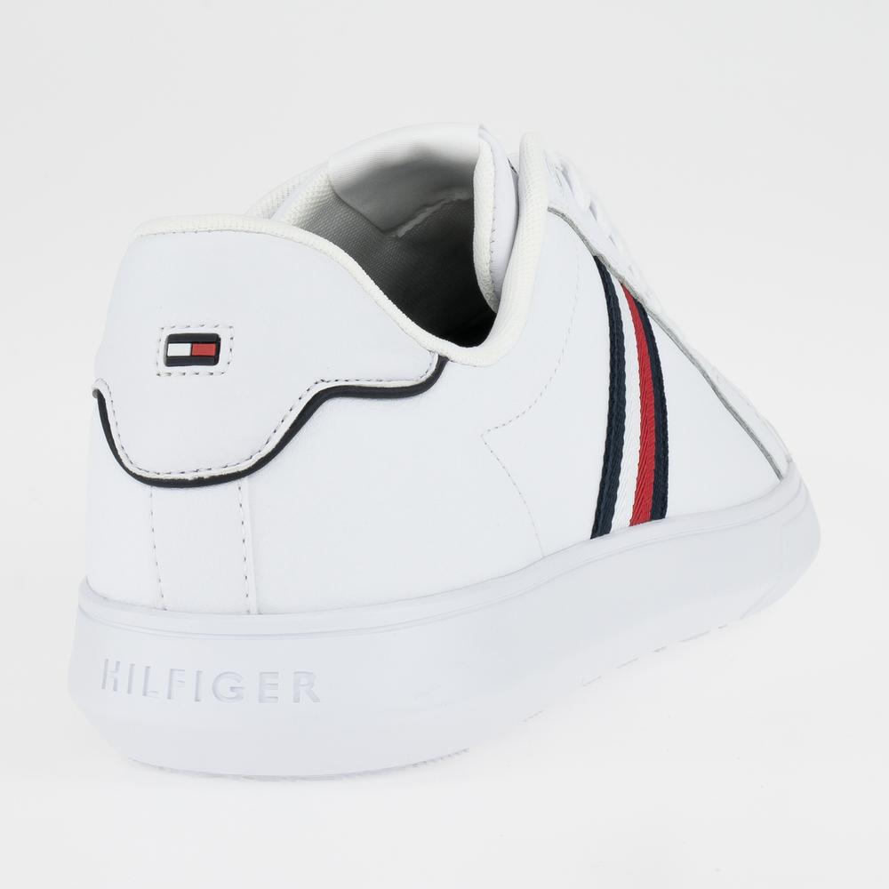 Cipő Tommy Hilfiger Corporate Leather Cup Stripes FM0FM04732-YBS - fehér