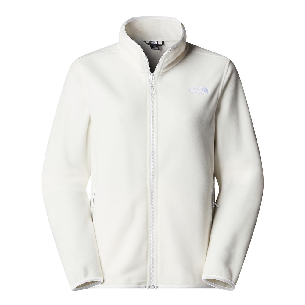 Női pulóver The North Face 100 Glacier Full-Zip Fleece 0A8D2FQLI1 - fehér