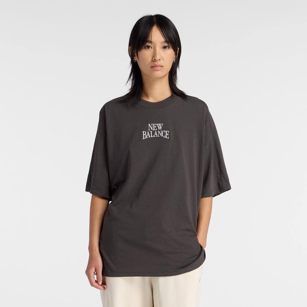 Női póló New Balance WT61974VABR - fekete