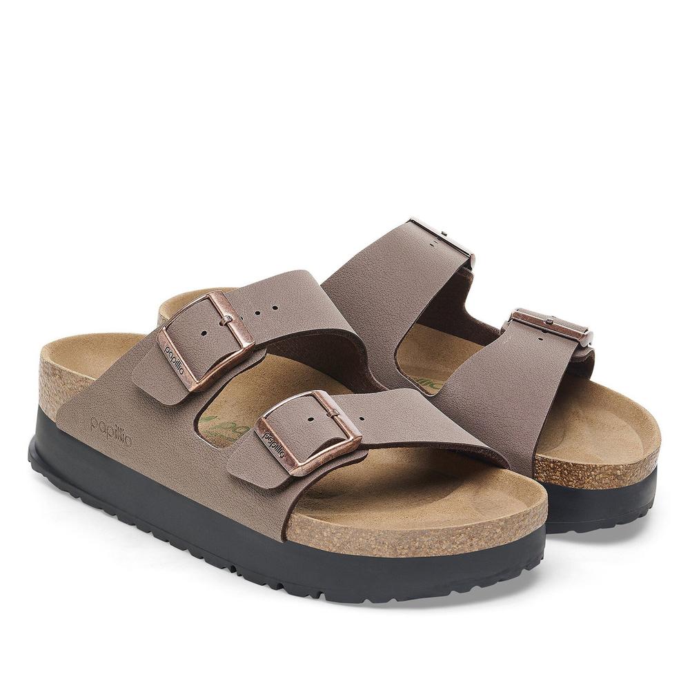 Női flip flop Birkenstock Arizona PAP Flex Platform 1027417 - barna
