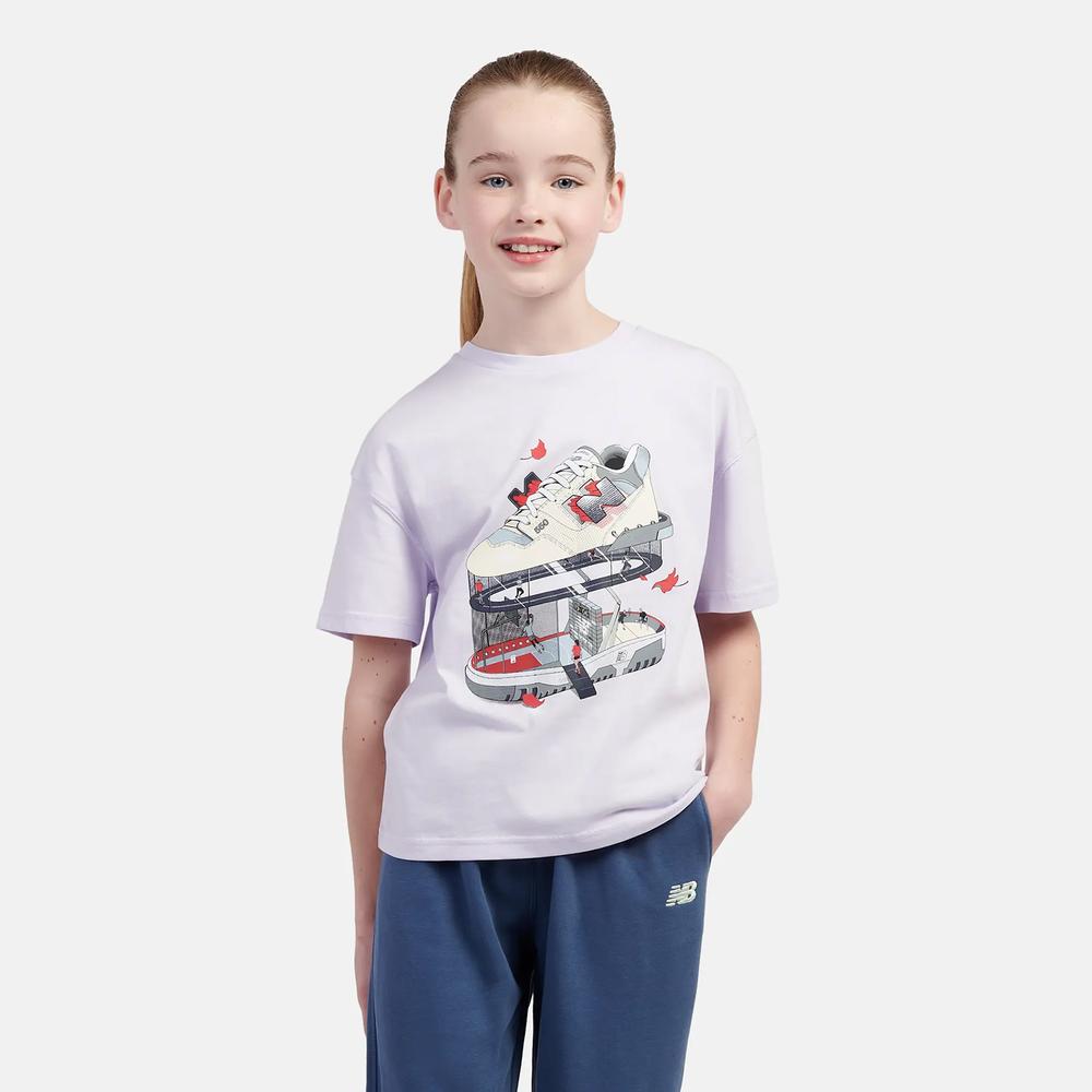 Póló gyerek New Balance LAKG0117RIG - lila