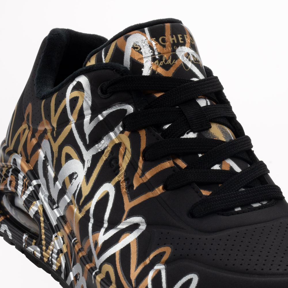 Cipő Skechers Uno Metallic Love 155523BKGD - fekete