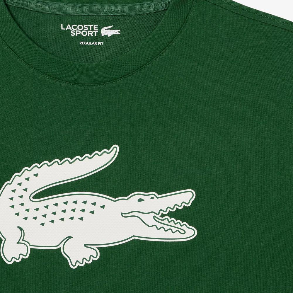 Póló Lacoste Sport 3D Print Crocodile Breathable Jersey TH2042-YRR - zöld
