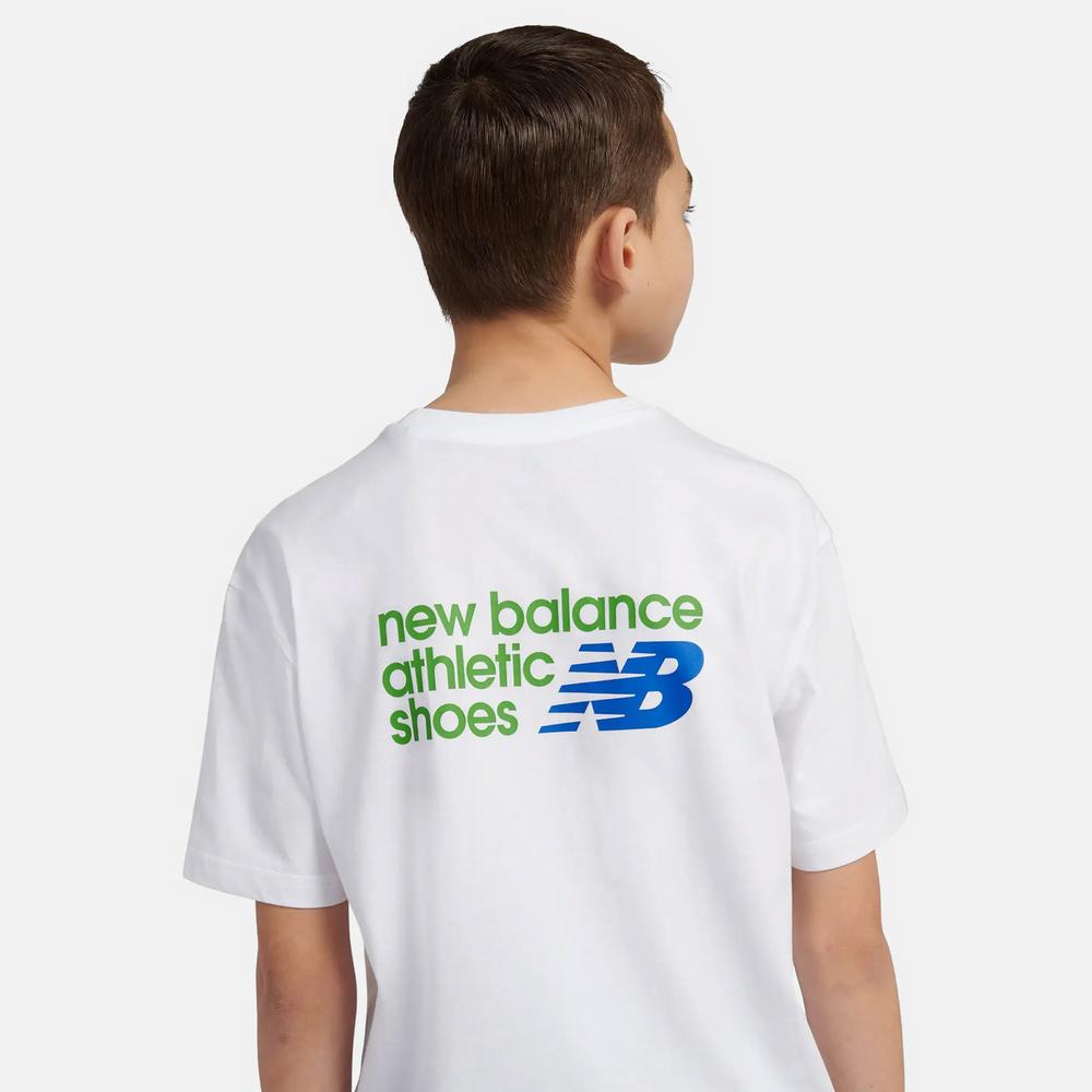 Gyerek póló New Balance LAKB0295BWE - fehér