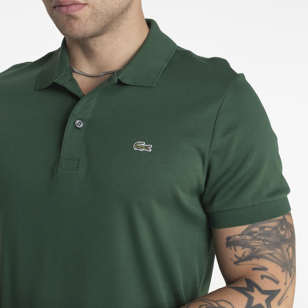Póló Lacoste Cotton Shirt Regular Fit DH2050-132 - zöld