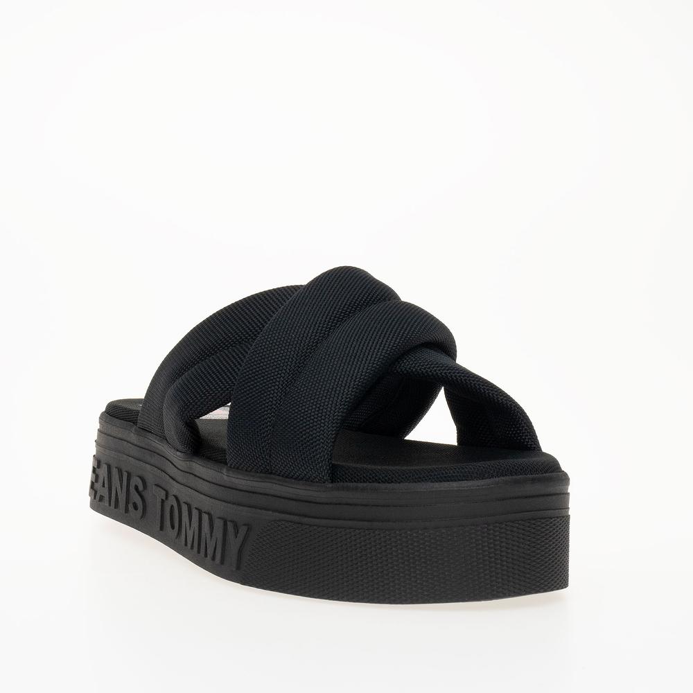 Flip Flop Tommy Jeans Lettering Flatform EN0EN02465-BDS - fekete