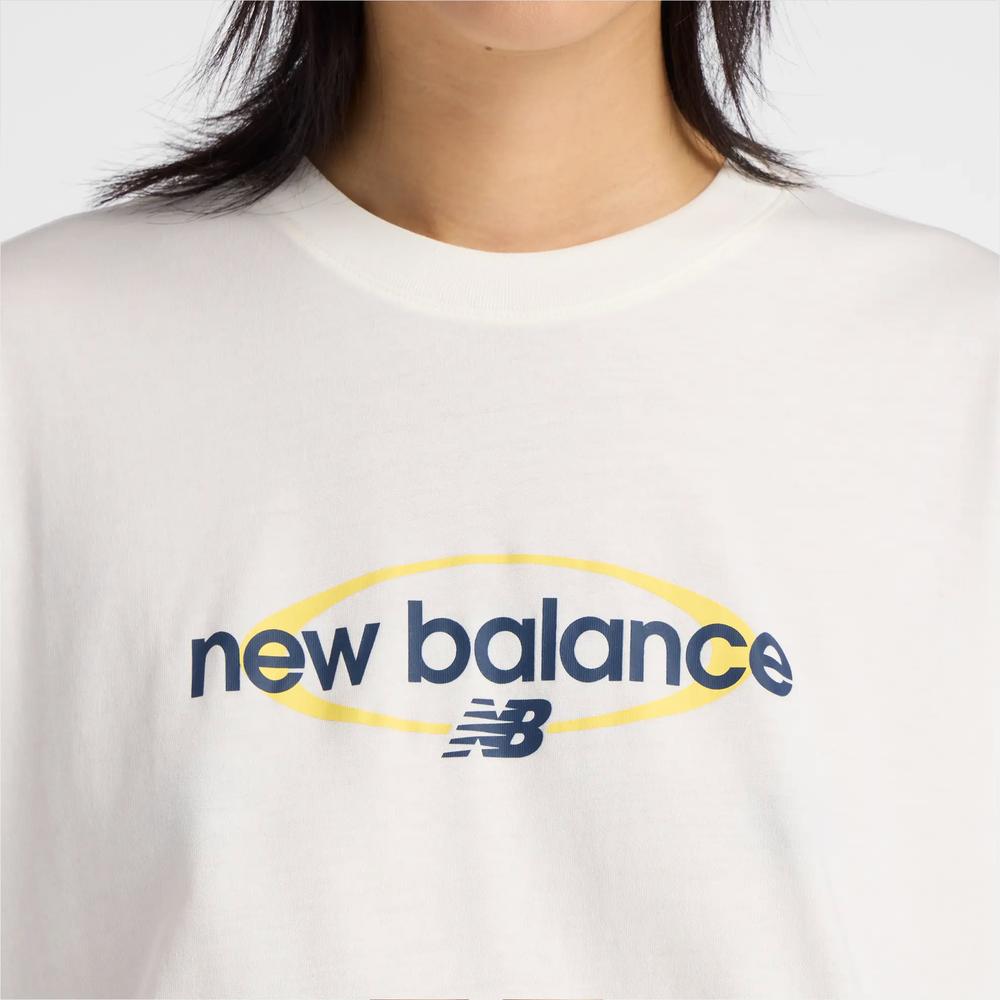 Női póló New Balance WT61Z7OQSST - bézs