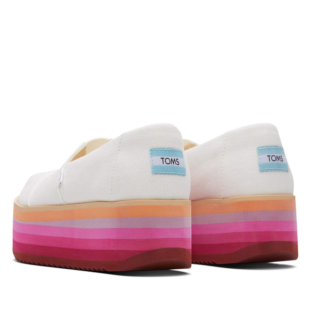 Cipő Toms Alpargata Platform Espadrille 10019692 - fehér