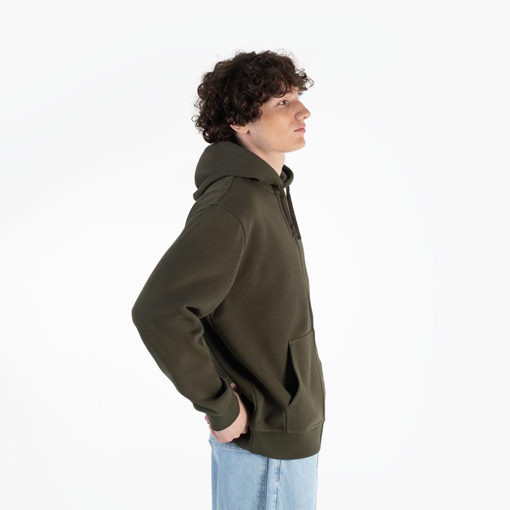 Pulóver Champion Full Zip Hoodie 220276-GS508 - zöld