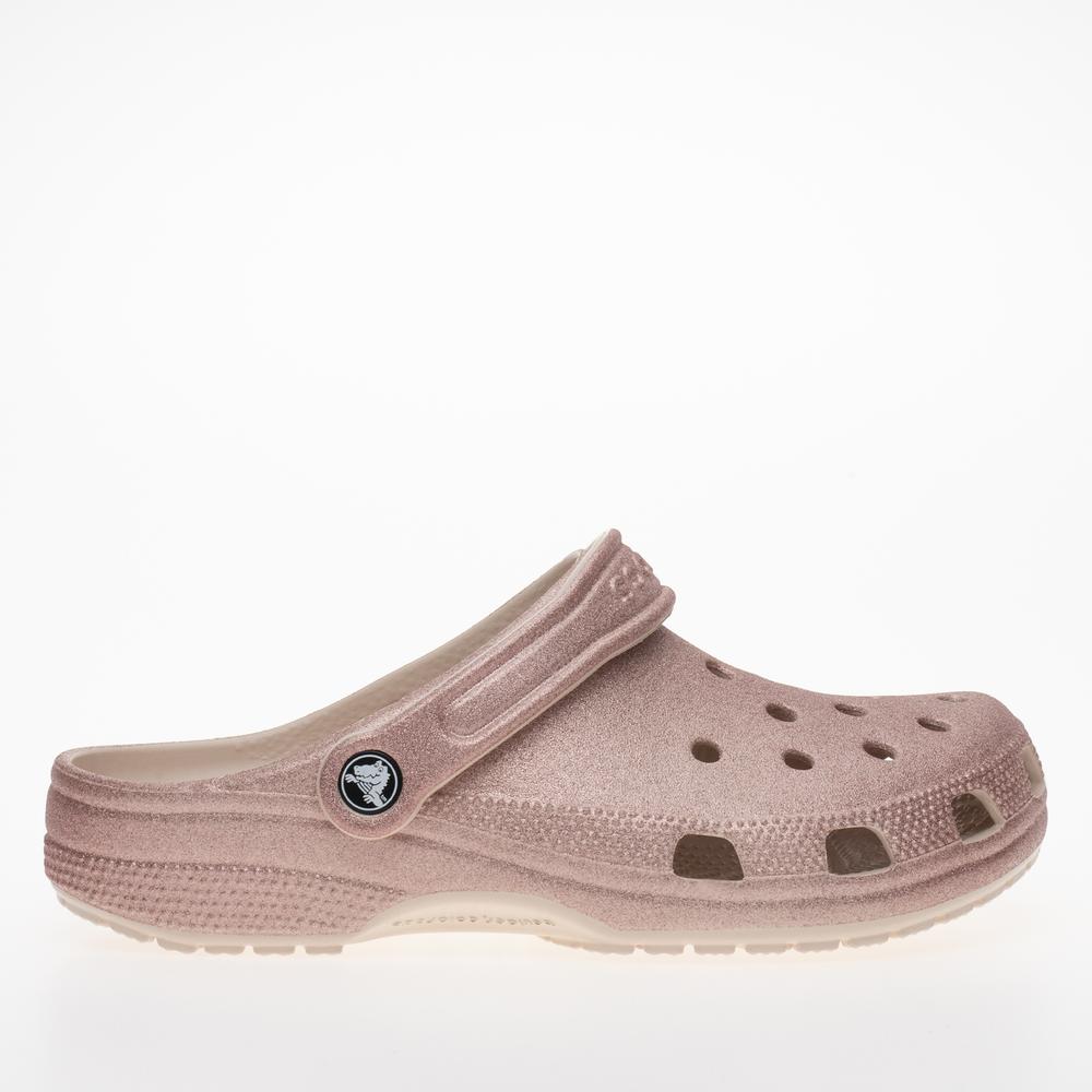 Flip Flop Crocs Classic Glitter Clog K 206993-6WV - rózsaszín