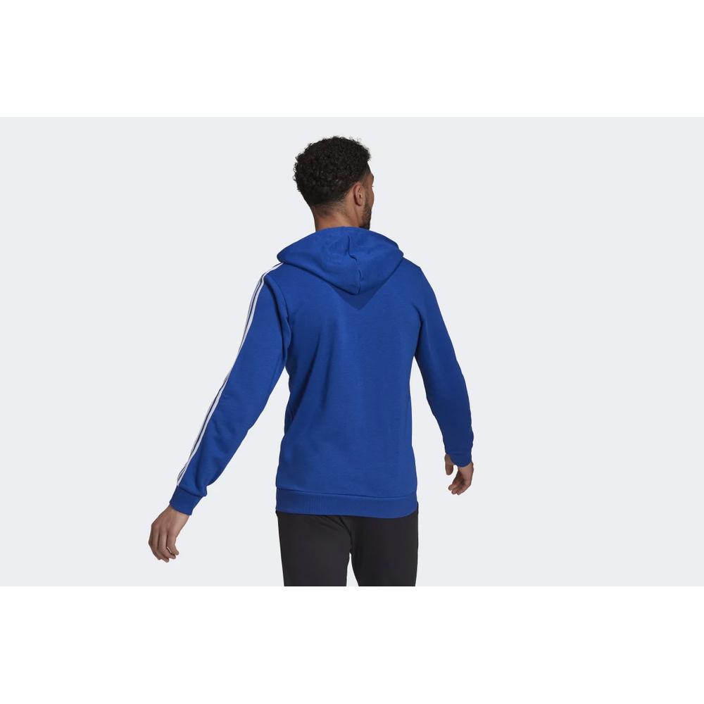 Pulóver adidas Essentials French Terry 3-Stripes Full-Zip Hoodie HE4427 - sötétkék