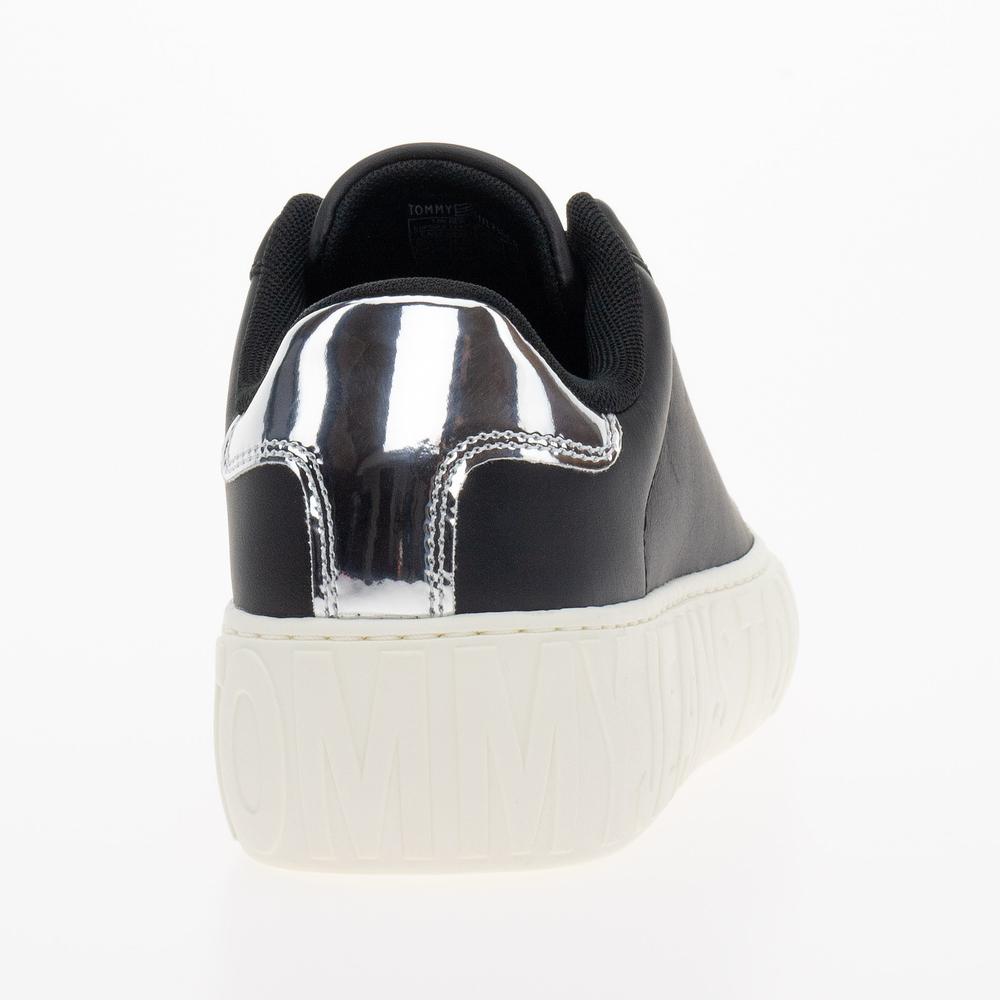 Cipő Tommy Jeans TJW New Cupsole Leath LC EN0EN02273-BDS - fekete