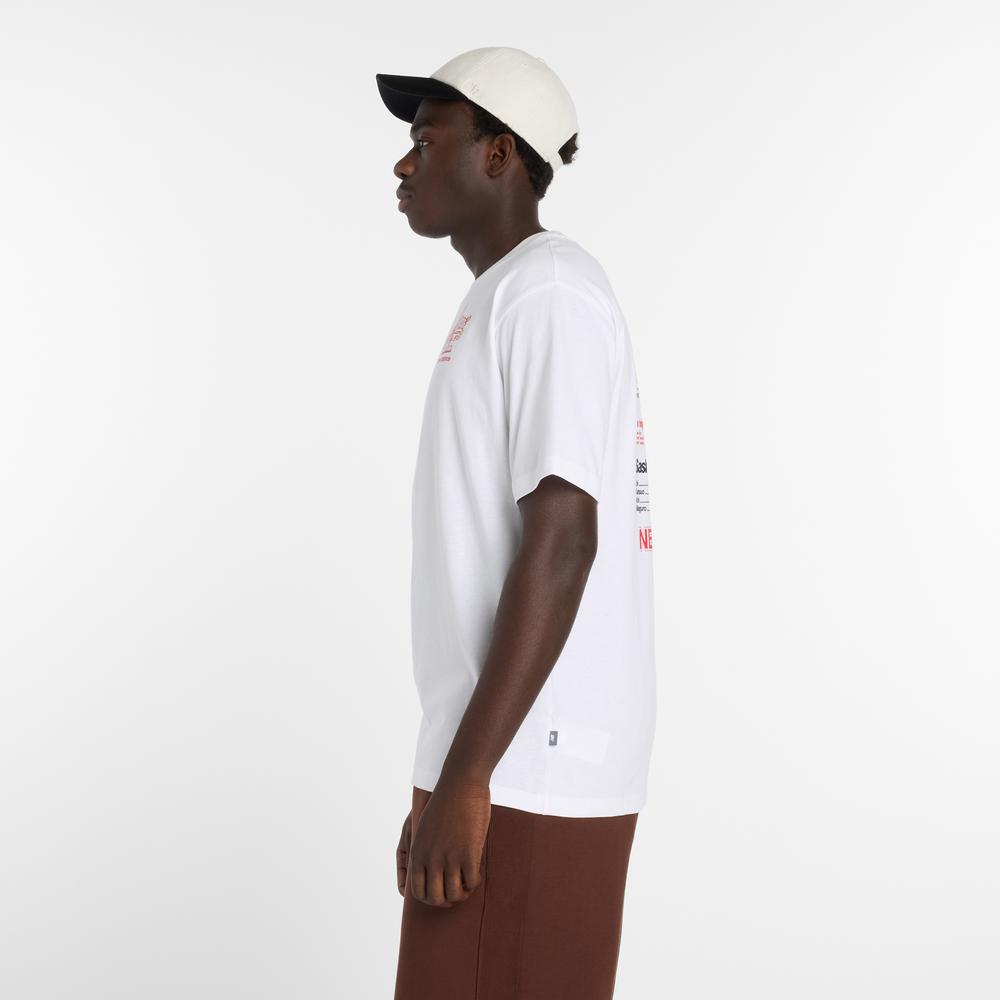 Férfi futópóló New Balance MT61H51DWT - fehér