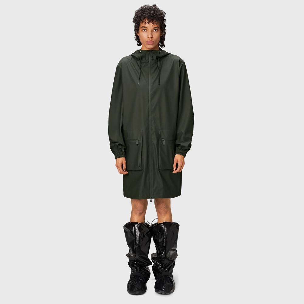 Dzseki Rains Cargo Long Jacket 19850-03 - zöld