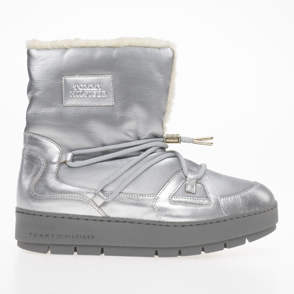 Cipő Tommy Hilfiger Tommy Essential Silver Boots FW0FW07506-0IM - ezüst