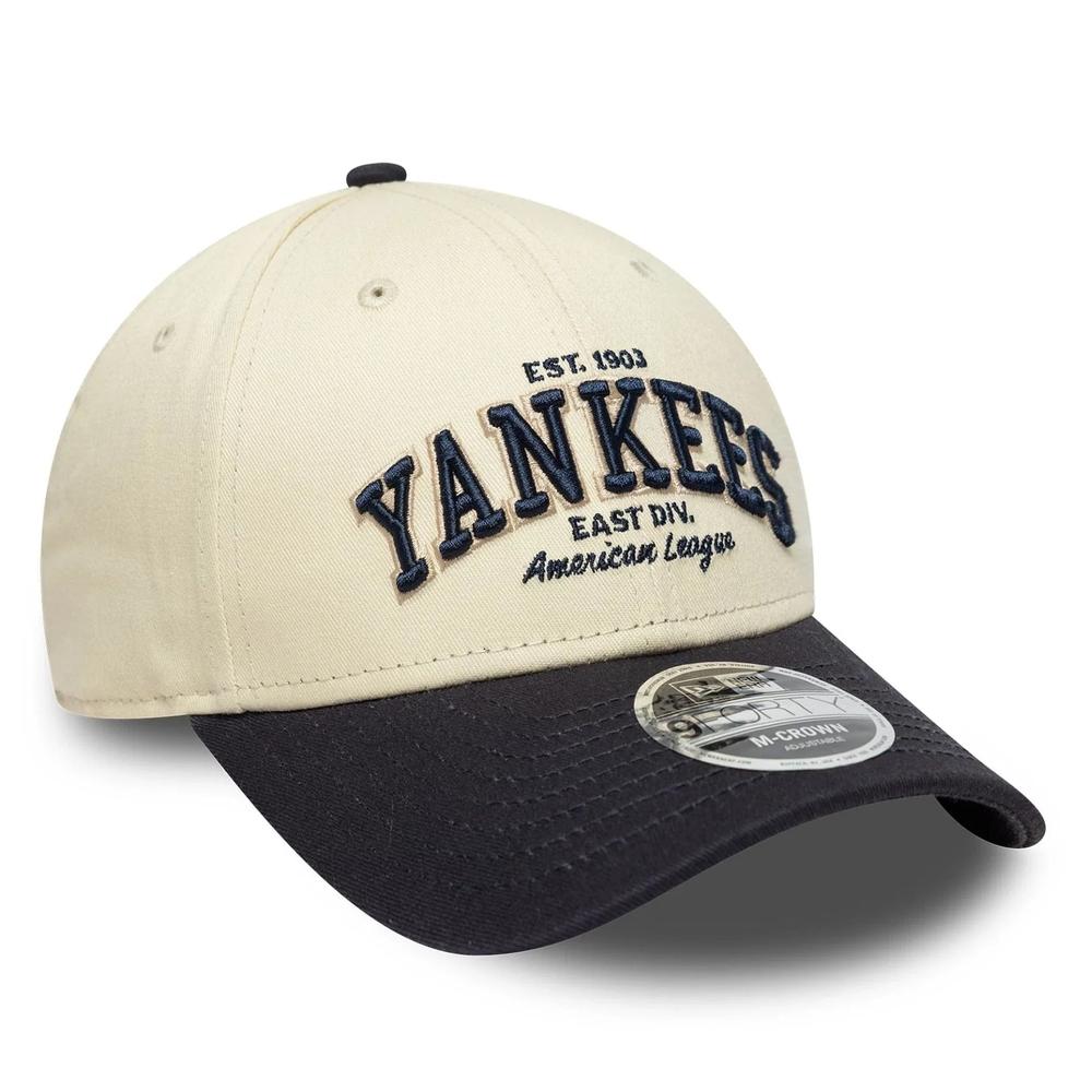 Sapka unisex New Era 9FORTY New York Yankees MLB Wordmark 60771808 - bézs