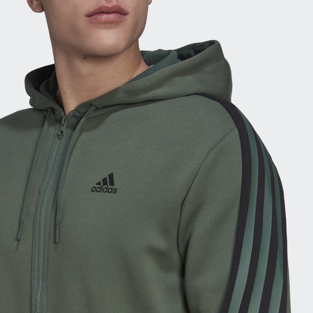 Pulóver adidas Future Icons 3-Stripes Full-Zip HC5841 - zöld