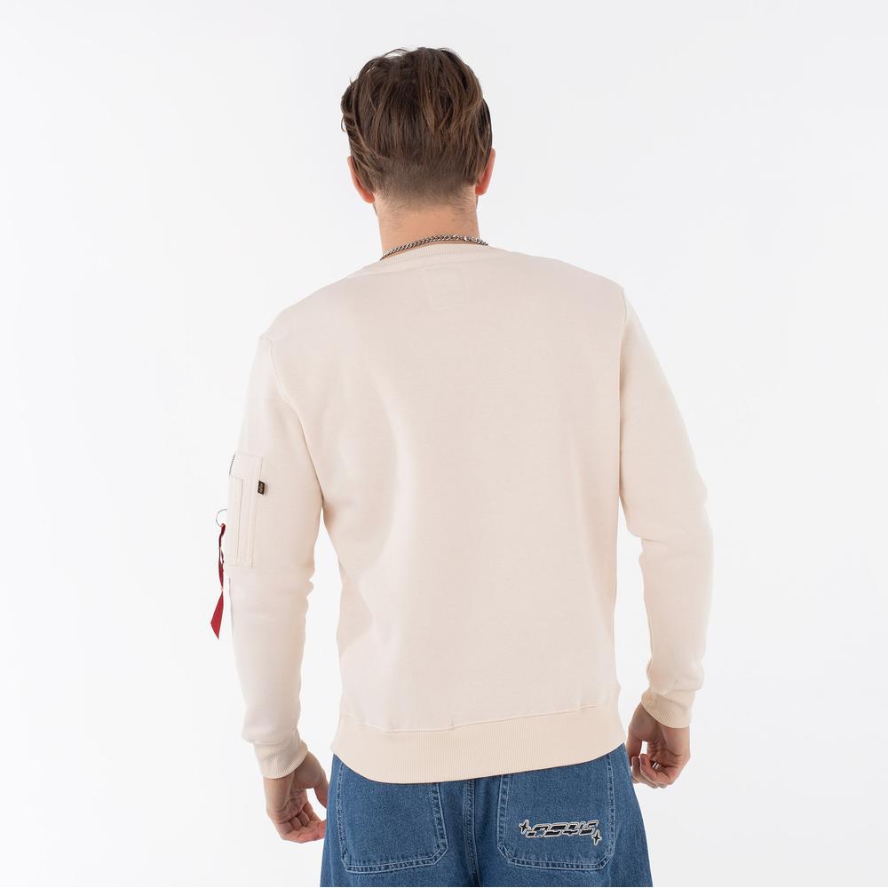 Pulóver Alpha Industries Label Sweater 118312578 - bézs