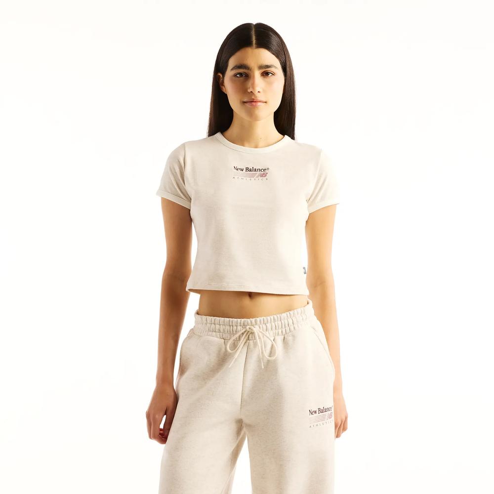 Női póló New Balance WT62O4MBLIT - bézs
