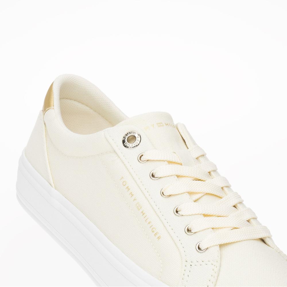 Cipő Tommy Hilfiger Essential Vulc Canvas FW0FW07682-AEF - bézs