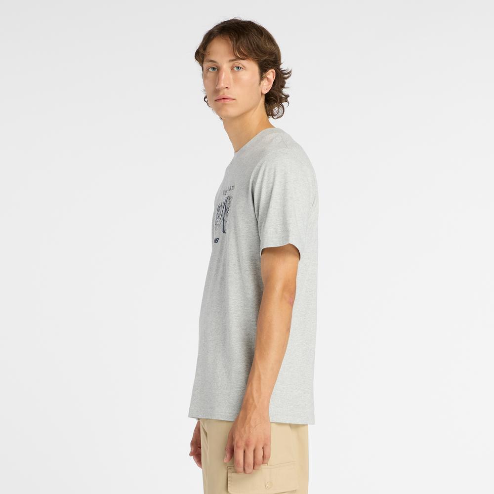 Férfi futópóló New Balance MT61778SAG - szürke