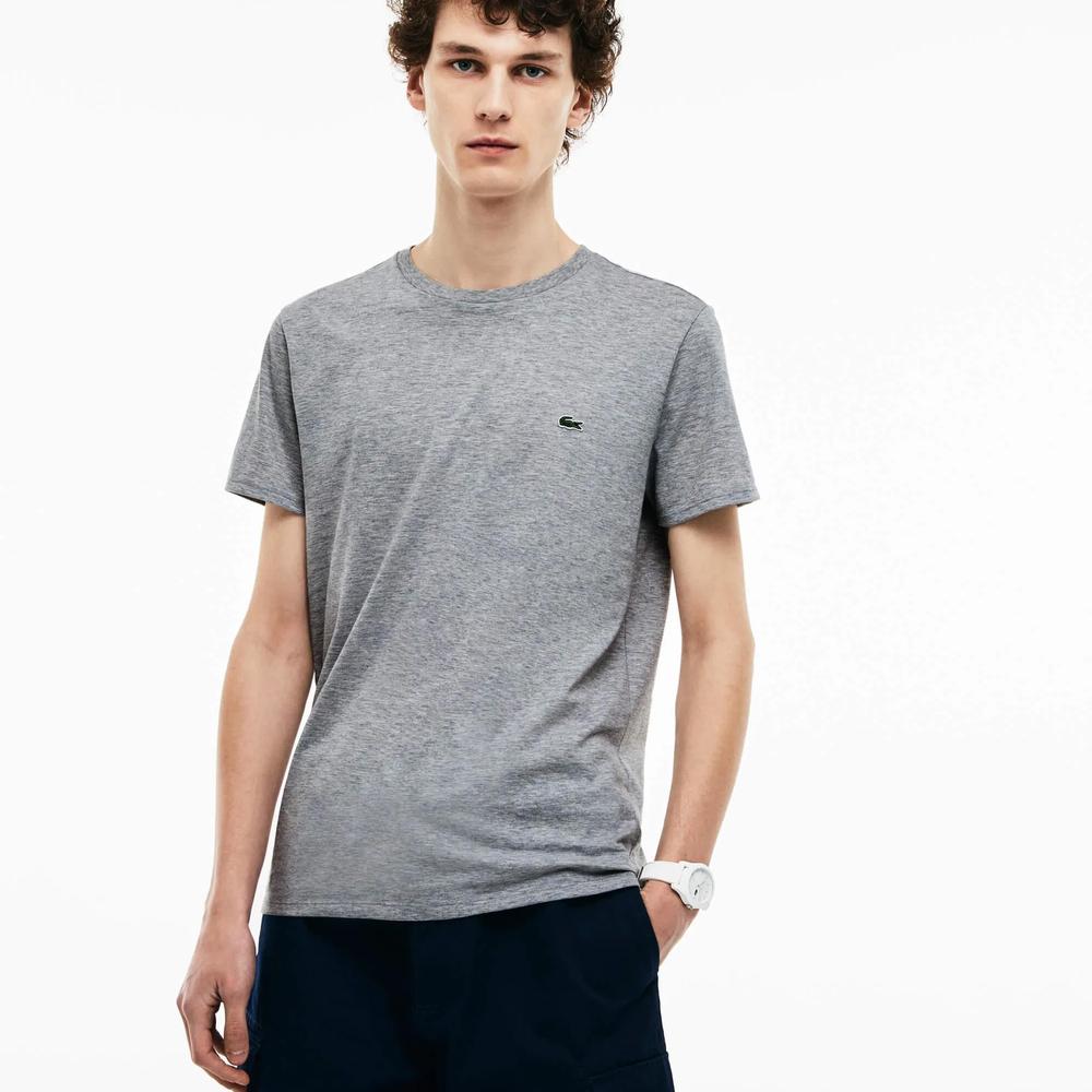 Póló férfi Lacoste Crew Neck Pima Cotton Jersey TH6709-CCA - szürke
