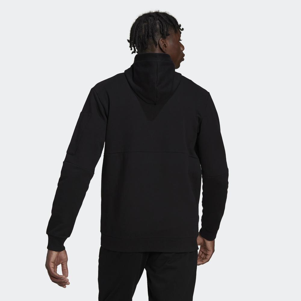 Pulóver adidas Essentials 4 Gameday Full-Zip Hoodie HE1811 - fekete