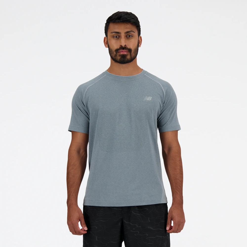 Férfi futópóló New Balance MT41080AG - szürke