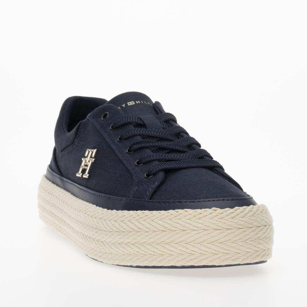 Cipő Tommy Hilfiger Vulc Sneaker Linnen FW0FW07673-DW6 - sötétkék