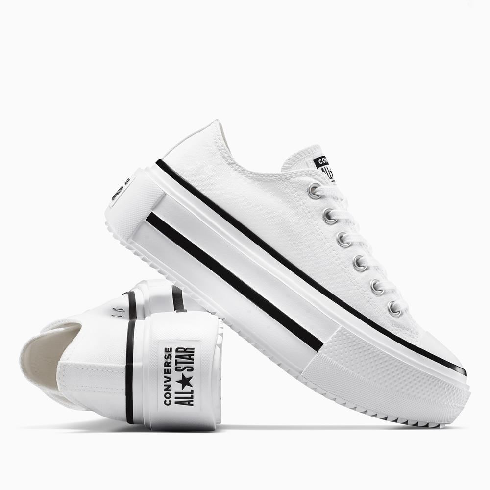 Női cipő Converse Chuck Taylor All Star Lift Platform Leather A15491C - fehér