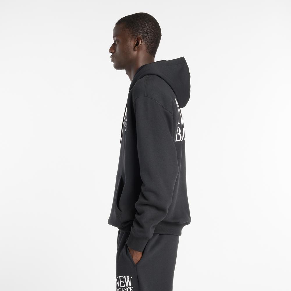 Férfi felső New Balance Reimagined Fleece Hoodie MT61L713BK - fekete