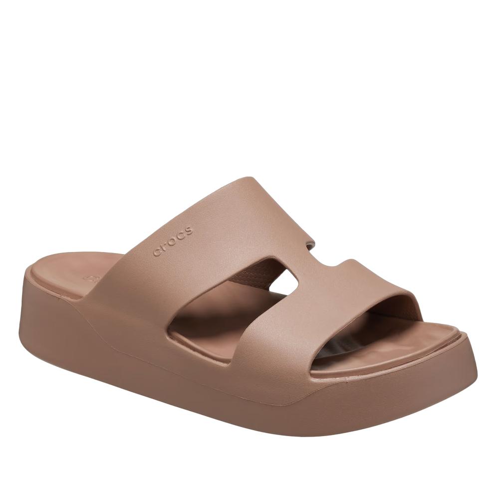Női flip flop Crocs Getaway Platform H-Strap 209409-2Q9 - barna