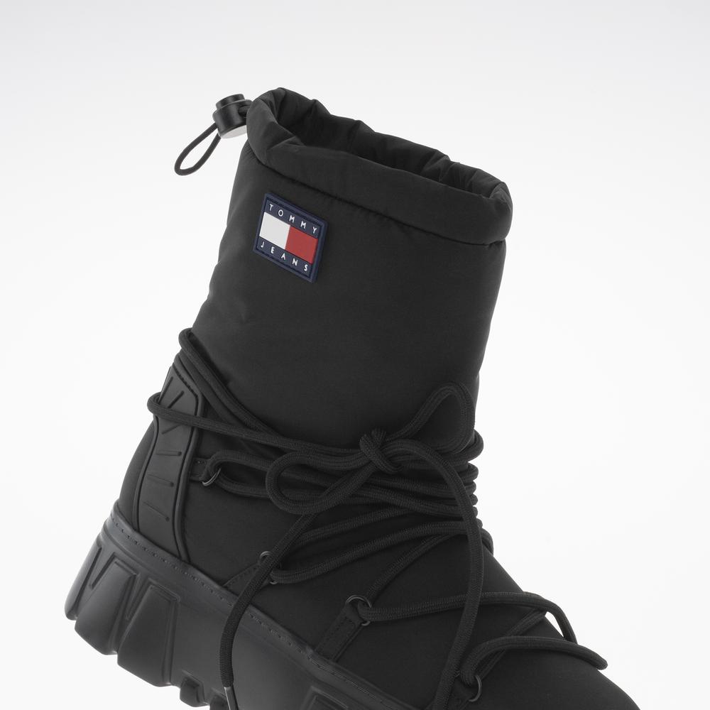 Cipő Tommy Jeans Hybrid Boot EN0EN02601-BDS - fekete