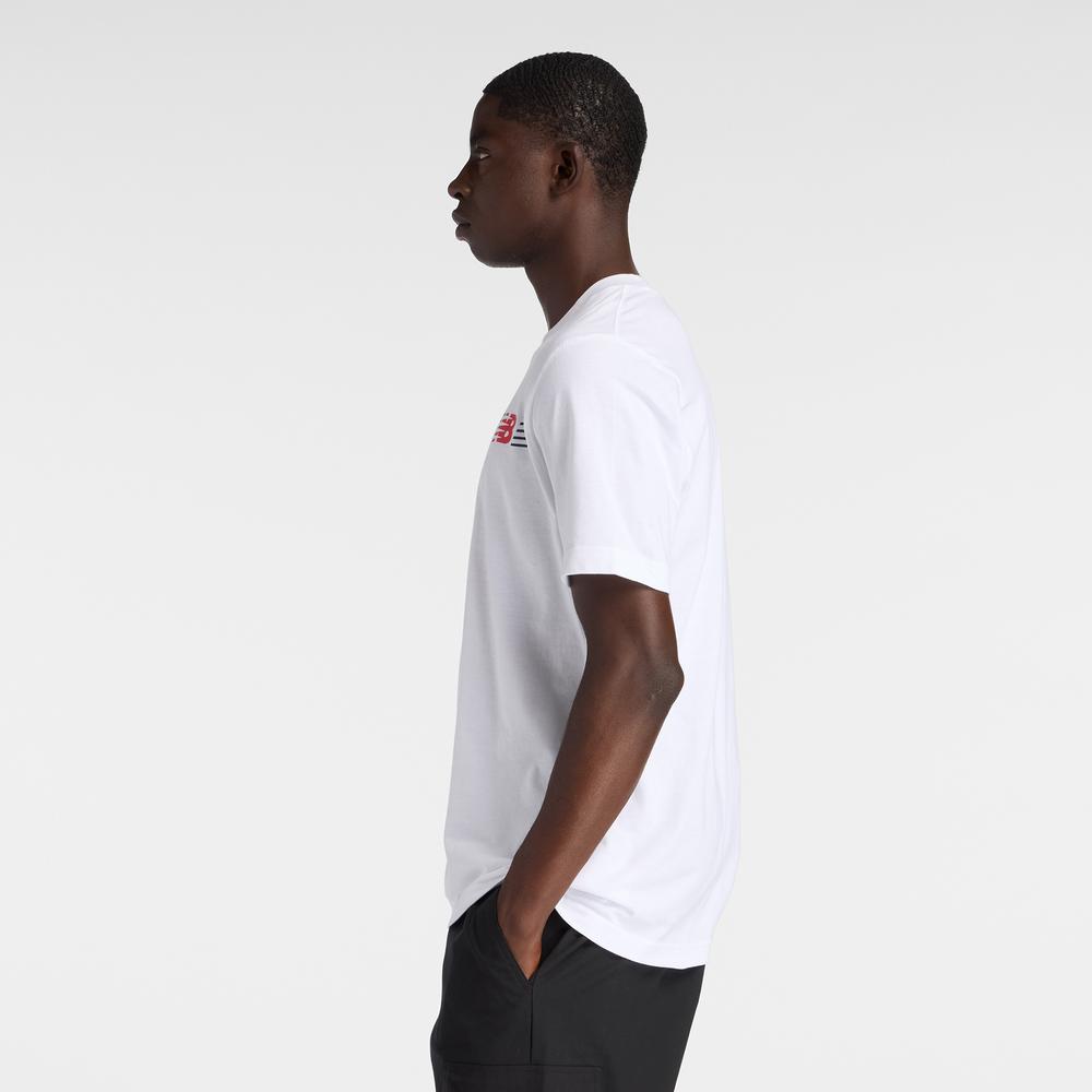 Férfi futópóló New Balance MT6179UMWT - fehér