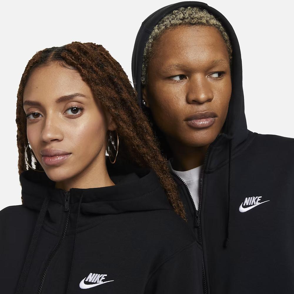 Pulóver Nike NSW W Club Hoodie FZ BV2645-010 - fekete