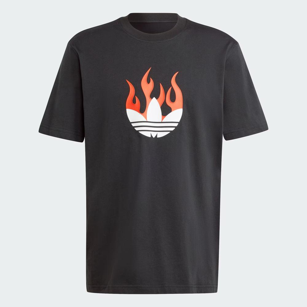 Póló adidas Originals Flames Logo IS0178 - fekete
