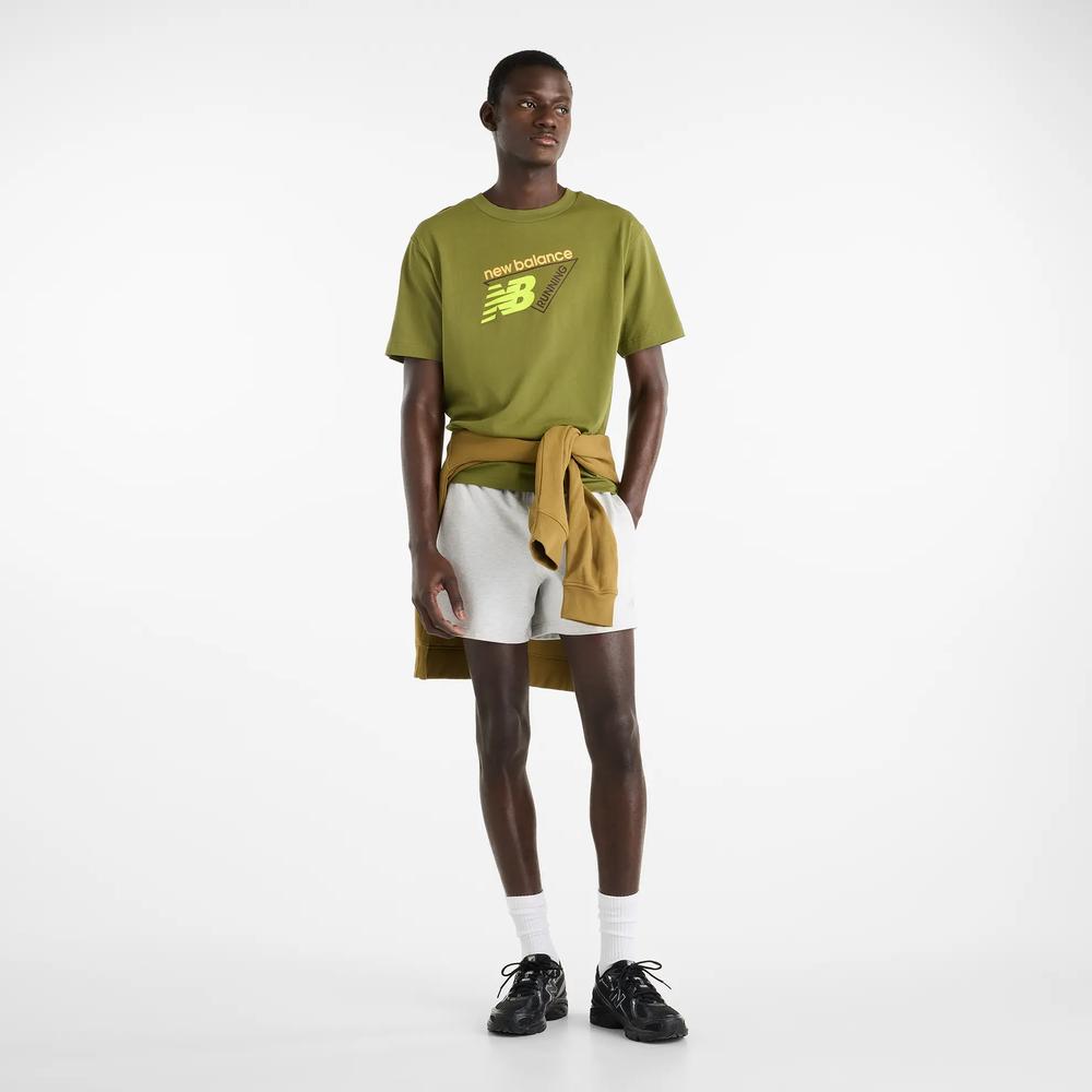 Férfi póló New Balance Classic Tri-Logo MT61N1YVGEE - zöld