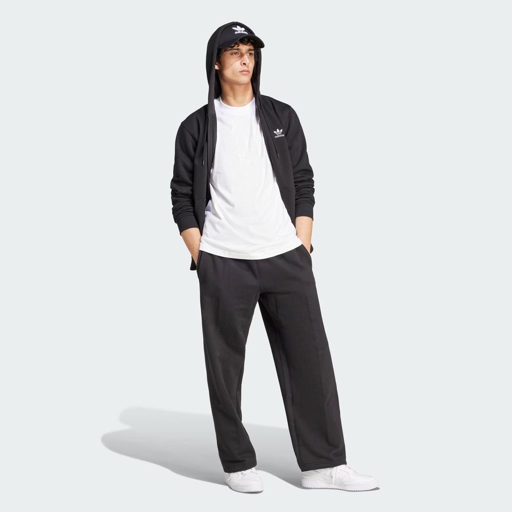 Férfi pulóver adidas Originals Trefoil Essentials Full-Zip IW5791 - fekete