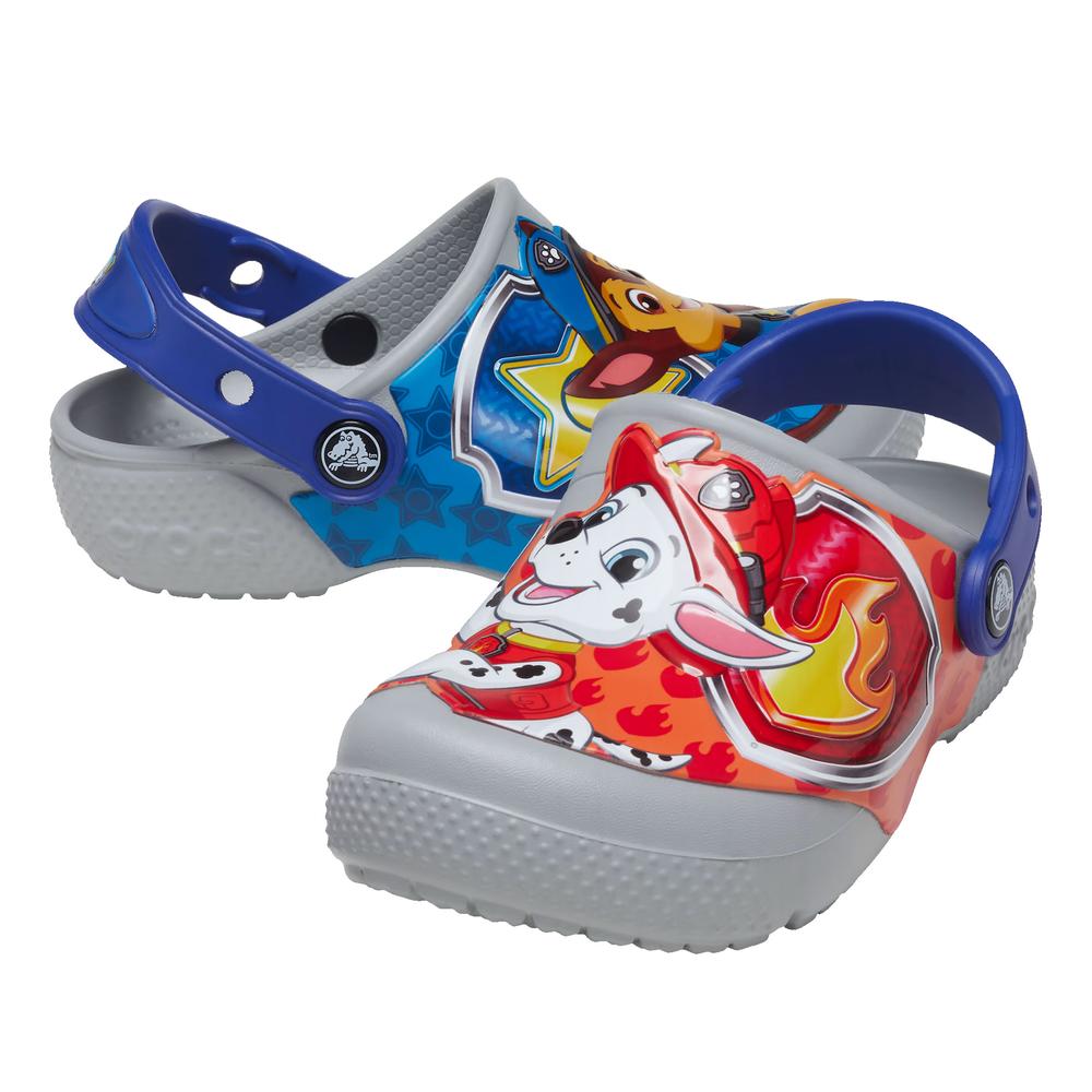 Flip Flop Crocs Toddler Fun Lab Paw Patrol Patch Clog 207487-007 - szürke