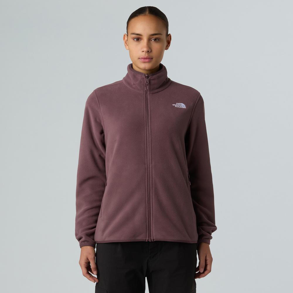 Női pulóver The North Face 100 Glacier Full-Zip Fleece 0A8D2FBQ71 - gesztenyebarna