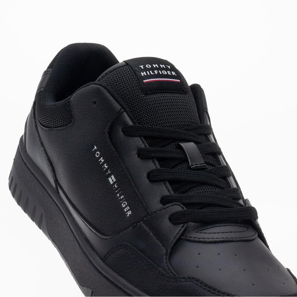 Cipő Tommy Hilfiger TH Basket Core Leather FM0FM04727-BDS - fekete